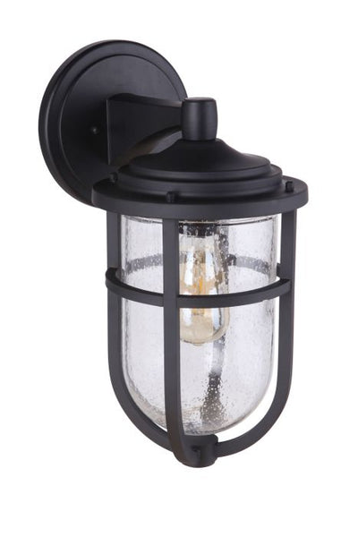 ##Antique Hardware## Voyage 1 Light Medium Outdoor Wall Lantern in Midnight