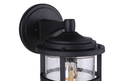 ##Antique Hardware## Voyage 1 Light Medium Outdoor Wall Lantern in Midnight