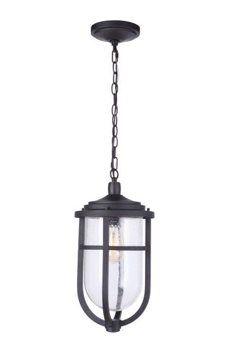 ##Antique Hardware## Voyage 1 Light Outdoor Pendant in Midnight