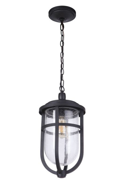 ##Antique Hardware## Voyage 1 Light Outdoor Pendant in Midnight