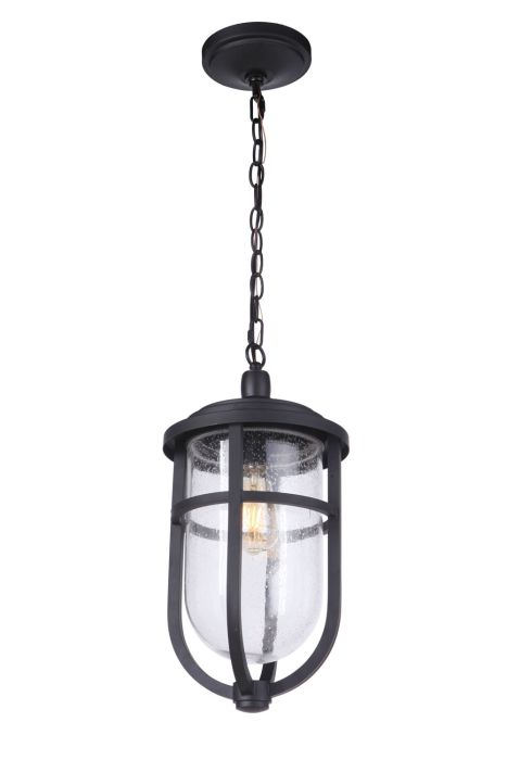 ##Antique Hardware## Voyage 1 Light Outdoor Pendant in Midnight