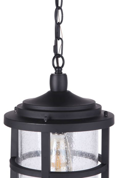 ##Antique Hardware## Voyage 1 Light Outdoor Pendant in Midnight