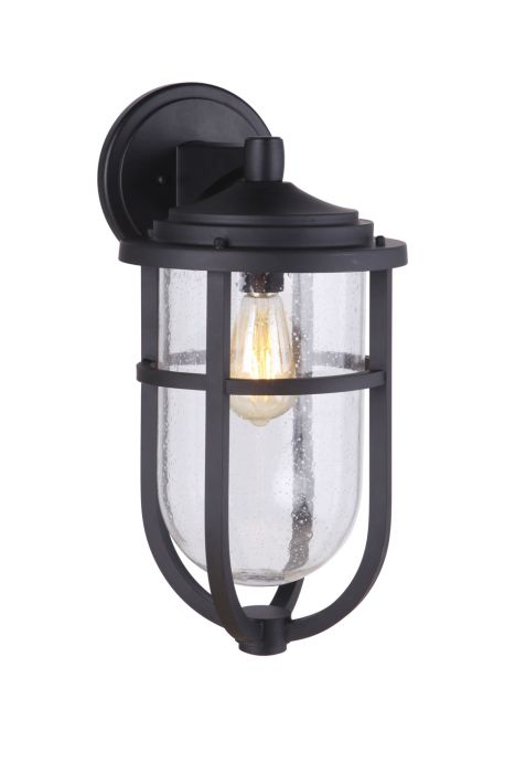 ##Antique Hardware## Voyage 1 Light Large Outdoor Wall Lantern in Midnight