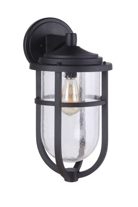 ##Antique Hardware## Voyage 1 Light Large Outdoor Wall Lantern in Midnight