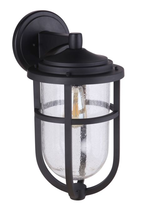 ##Antique Hardware## Voyage 1 Light Large Outdoor Wall Lantern in Midnight