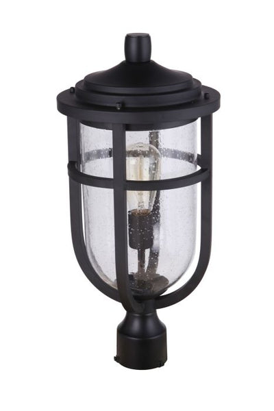 ##Antique Hardware## Voyage 1 Light Outdoor Post Lantern in Midnight