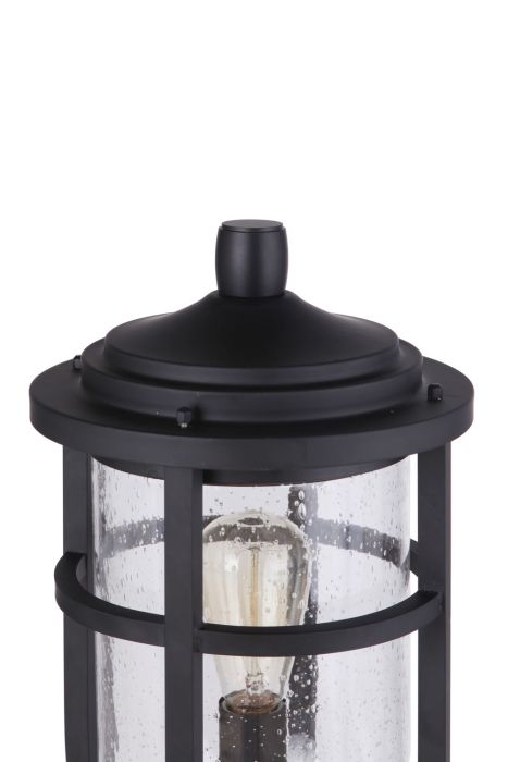 ##Antique Hardware## Voyage 1 Light Outdoor Post Lantern in Midnight