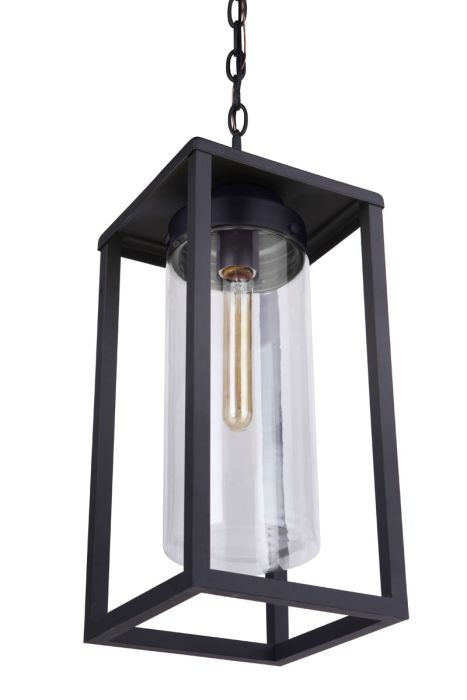 ##Antique Hardware## Neo 1 Light Outdoor Pendant in Midnight