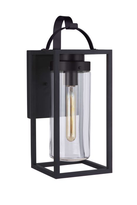 ##Antique Hardware## Neo 1 Light Large Outdoor Wall Lantern in Midnight