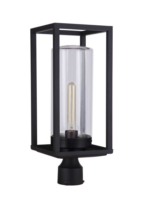 ##Antique Hardware## Neo 1 Light Outdoor Post Mount in Midnight