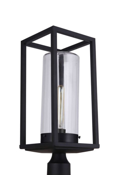 ##Antique Hardware## Neo 1 Light Outdoor Post Mount in Midnight