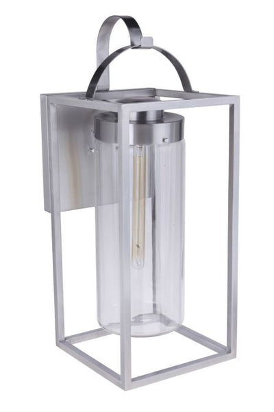 ##Antique Hardware## Neo 1 Light Extra Large Outdoor Wall Lantern in Satin Aluminum