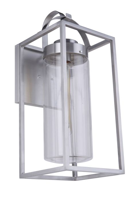 ##Antique Hardware## Neo 1 Light Extra Large Outdoor Wall Lantern in Satin Aluminum