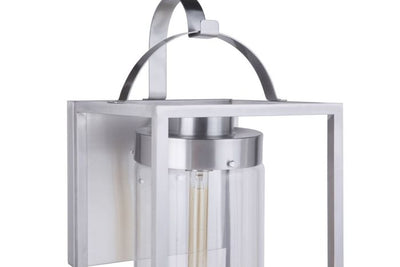 ##Antique Hardware## Neo 1 Light Extra Large Outdoor Wall Lantern in Satin Aluminum