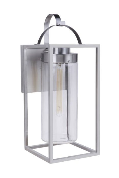 ##Antique Hardware## Neo 1 Light Extra Large Outdoor Wall Lantern in Satin Aluminum