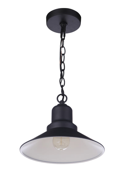 ##Antique Hardware## Singleton 1 Light 11" Outdoor Pendant in Midnight