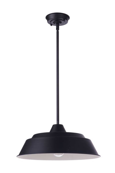 ##Antique Hardware## Landmark 1 Light 12" Outdoor Pendant in Midnight