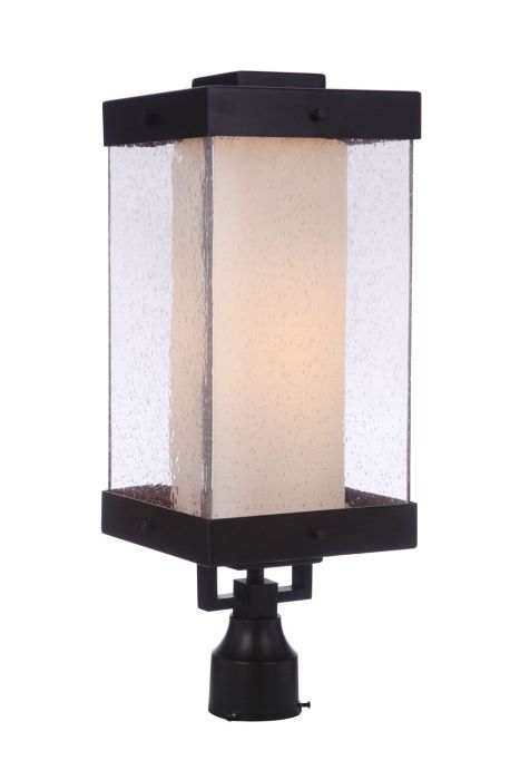 ##Antique Hardware## Hayner 1 Light Outdoor Post Mount in Midnight