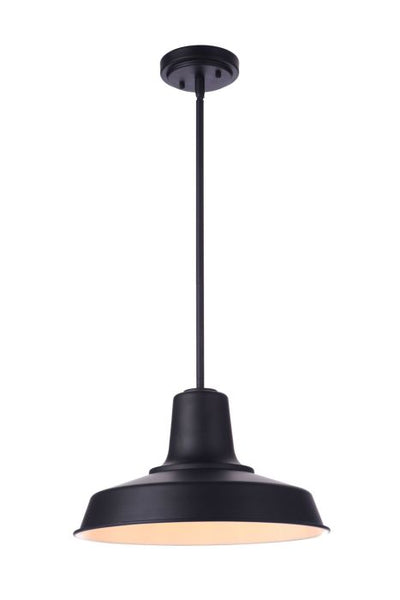 ##Antique Hardware## Briscoe 1 Light 15" Outdoor Pendant in Midnight