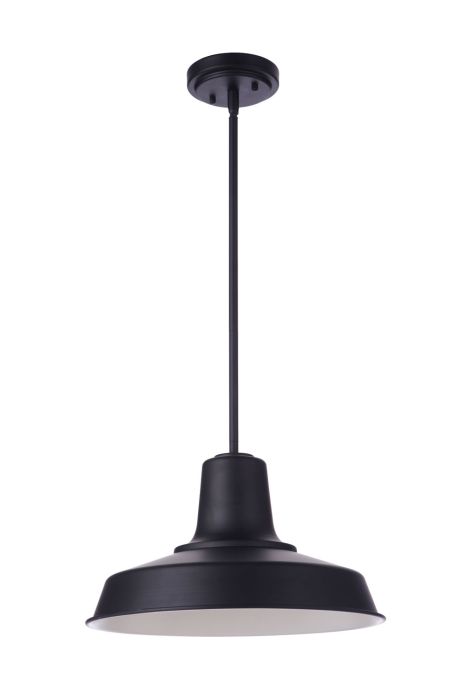 ##Antique Hardware## Briscoe 1 Light 15" Outdoor Pendant in Midnight