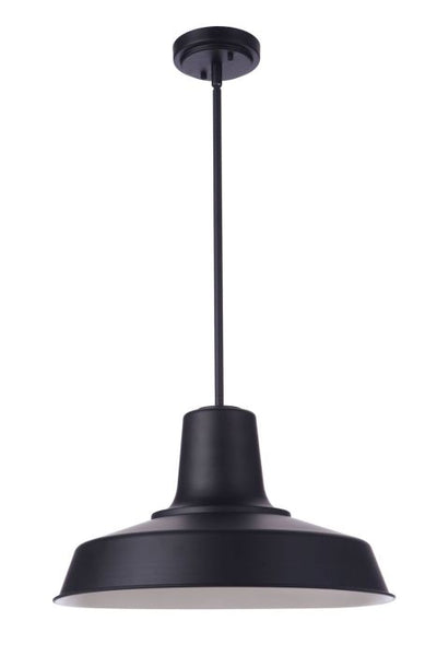 ##Antique Hardware## Briscoe 1 Light 18" Outdoor Pendant in Midnight