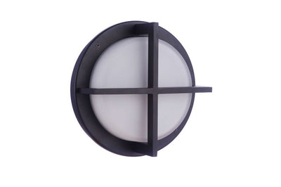 ##Antique Hardware## Outdoor Small Round Bulkhead in Textured Black