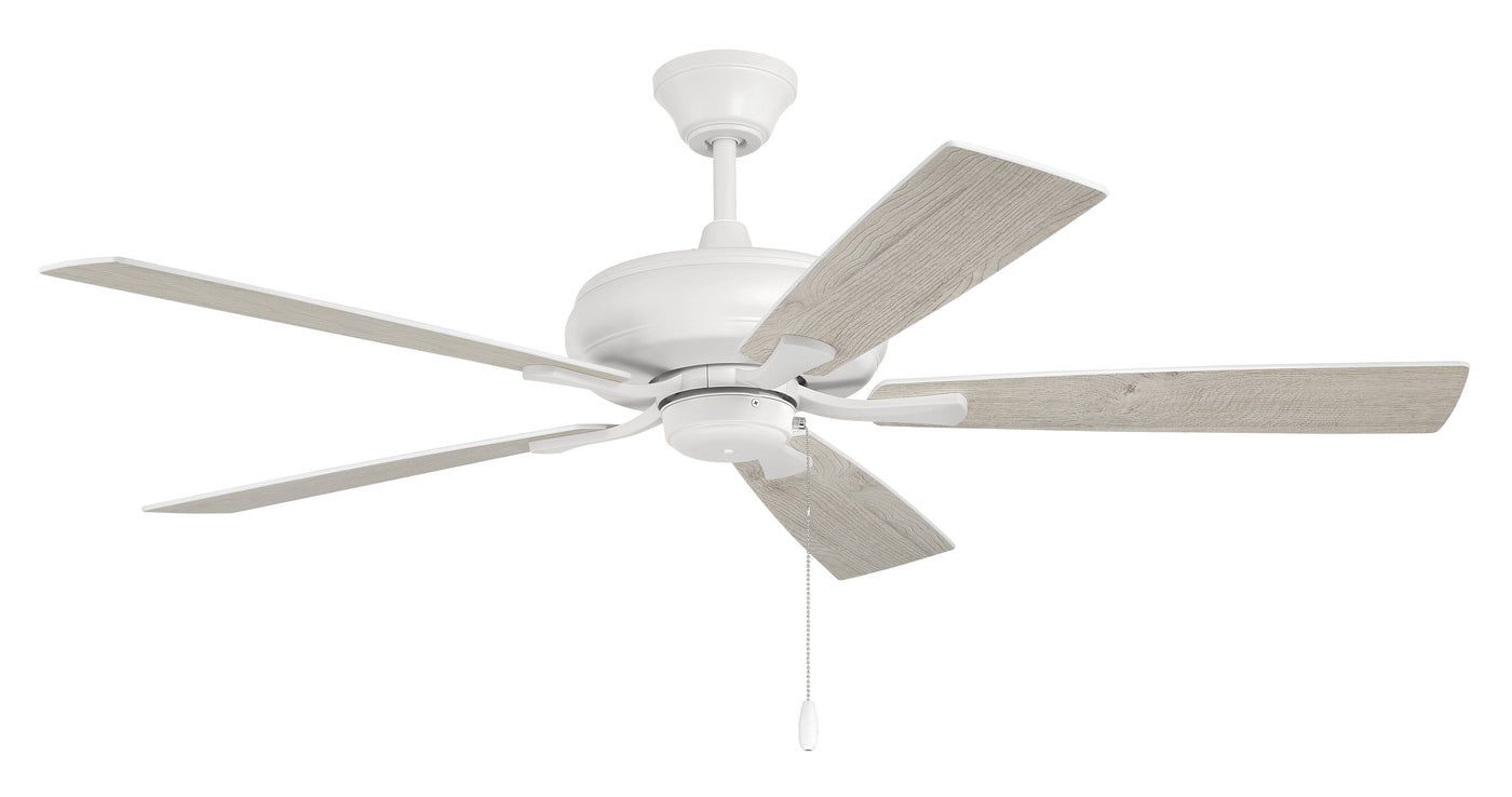 Antique Hardware 52" Eos in White w/ White/Washed Oak Blades Ceiling Fan