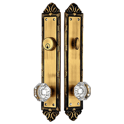 Ribbon & Reed Oval Deadbolt Entryway Set (Several Finishes Available)