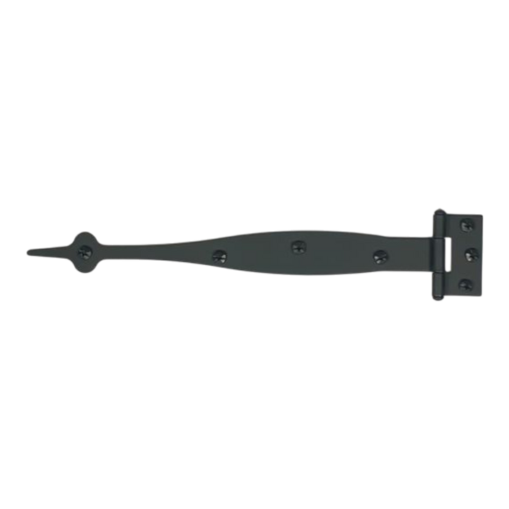 9 Inch Cast Iron Offset Spear Cabinet Strap Hinge (Pair)