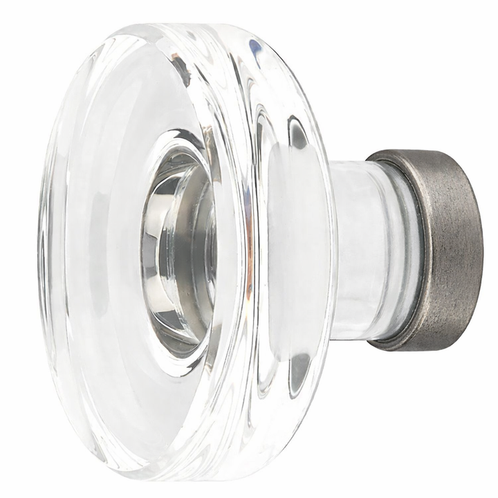 1 1/4 Inch Clear Crystal Glass Grayson Cabinet & Furniture Knob