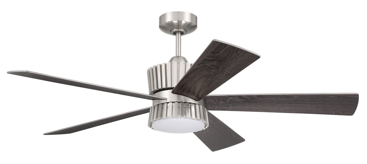 ##Antique Hardware## 52" Theiry in Brushed Polished Nickel w/ Brushed Nickel/Greywood Blades