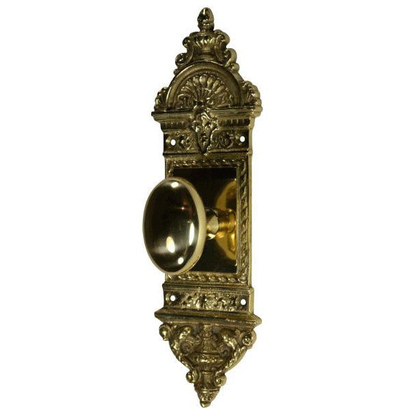 ##Antique Hardware## L'Enfant Small Backplate Door Set with Egg Door Knobs (Several Finishes Available)