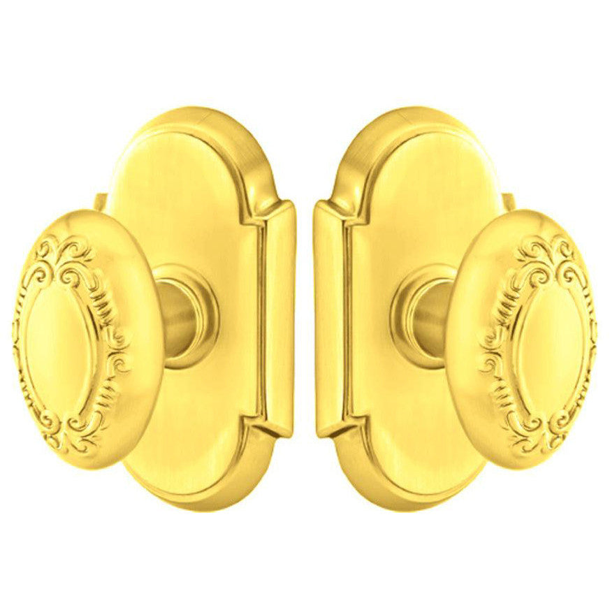 ##Antique Hardware## Solid Brass Victoria Door Knob Set With # 8 Rosette (Several Finish Options)