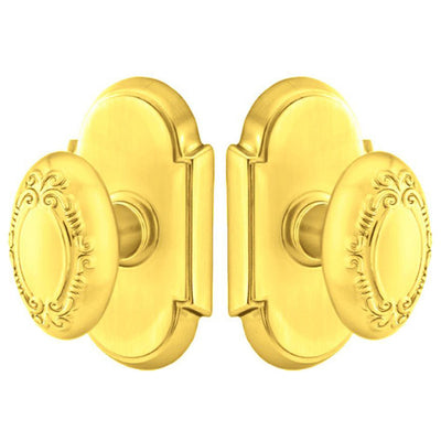 ##Antique Hardware## Solid Brass Victoria Door Knob Set With # 8 Rosette (Several Finish Options)