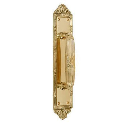 Antique Hardware 13 3/4 Inch Solid Brass Ribbon & Reed Door Pull (Several Finishes Available) ANTIQUE DOOR PULLS