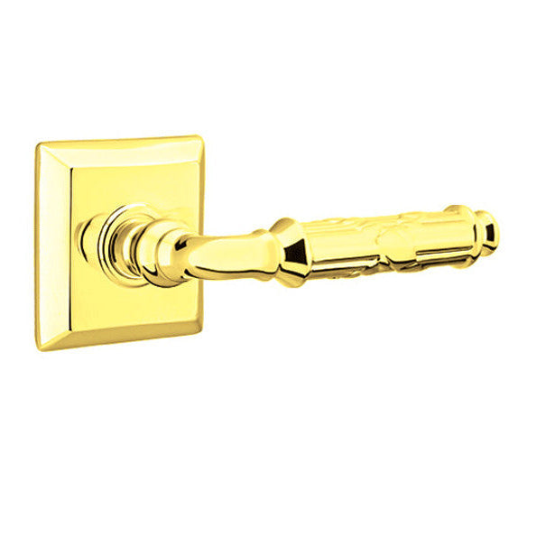 ##Antique Hardware## Solid Brass Ribbon & Reed Lever With Quincy Rosette (Many Finishes Available)