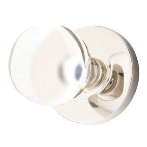 Antique Hardware Crystal Bristol Door Knob Set With Disk Rosette (Several Finish Options) EMTEK GLASS CRYSTAL BRISTOL DOOR KNOB