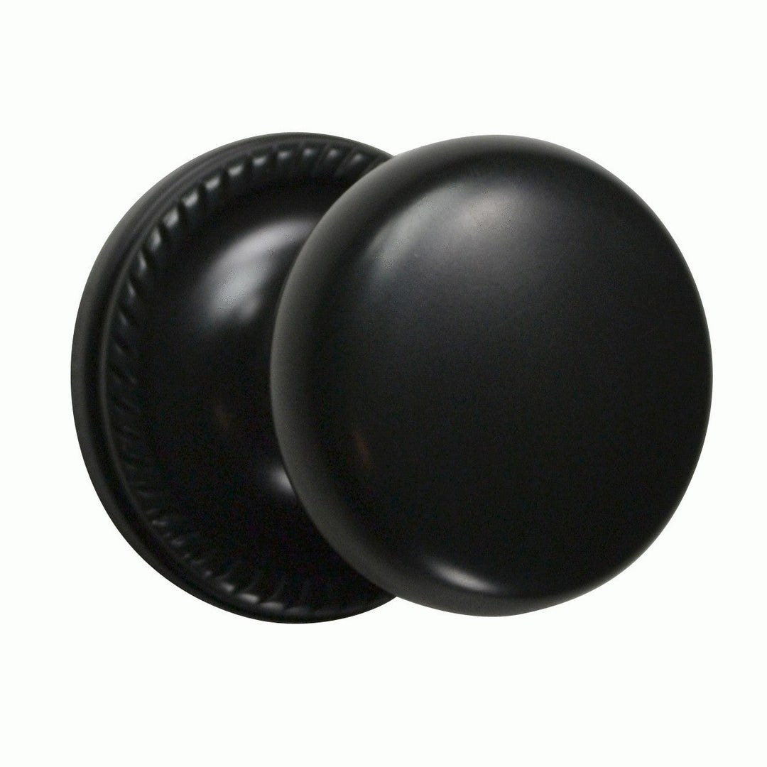 Georgian Roped Rosette Door Set with Round Brass Door Knobs (Several Finishes Available)