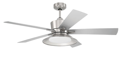 Antique Hardware 52" Topper in Brushed Polished Nickel w/ Brushed Nickel Blades Ceiling Fan