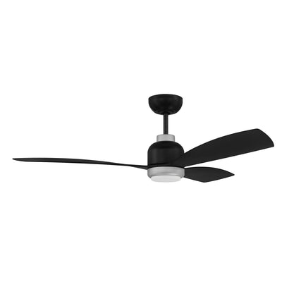 Antique Hardware 52" Donovan, Flat Black/Painted Nickel finish, Flat black Blades, Light kit Included (Optional) Ceiling Fan