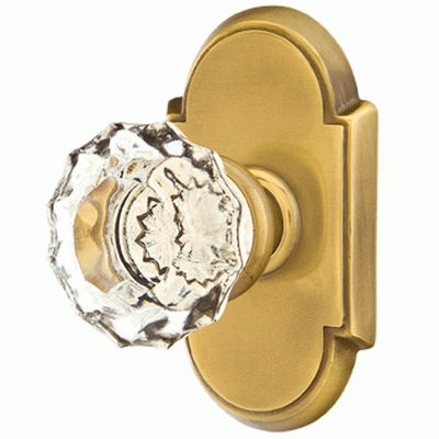 Antique Hardware Emtek Crystal Astoria Door Knob Set With # 8 Rosette (Several Finish Options) EMTEK GLASS CRYSTAL ASTORIA DOOR KNOB