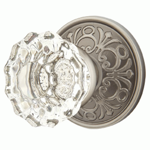 ##Antique Hardware## Emtek Crystal Astoria Door Knob Set With Lancaster Rosette (Several Finishes Available)