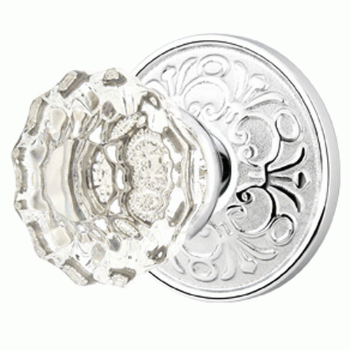 ##Antique Hardware## Emtek Crystal Astoria Door Knob Set With Lancaster Rosette (Several Finishes Available)