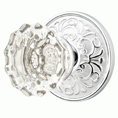 ##Antique Hardware## Emtek Crystal Astoria Door Knob Set With Lancaster Rosette (Several Finishes Available)