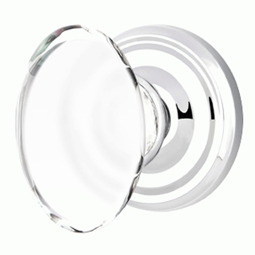 ##Antique Hardware## Emtek Crystal Hampton Door Knob Set With Regular Rosette (Several Finish Options)