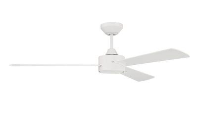 Antique Hardware 52" Provision Indoor/Outdoor (Damp) in Matte White w/ White Blades Ceiling Fan