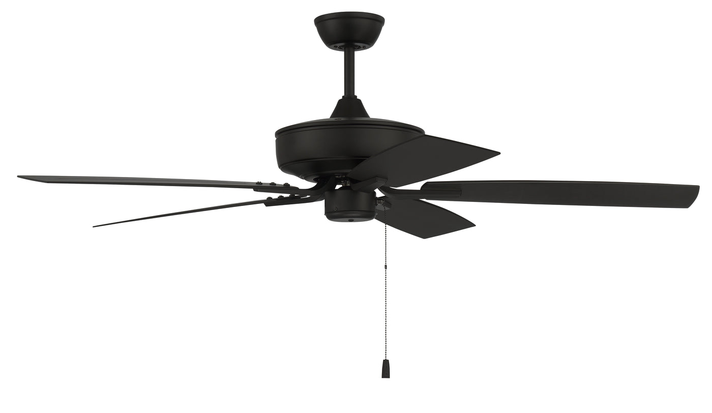 Antique Hardware 52" Outdoor Pro Plus 52 in Flat Black w/ Flat Black Blades Ceiling Fan