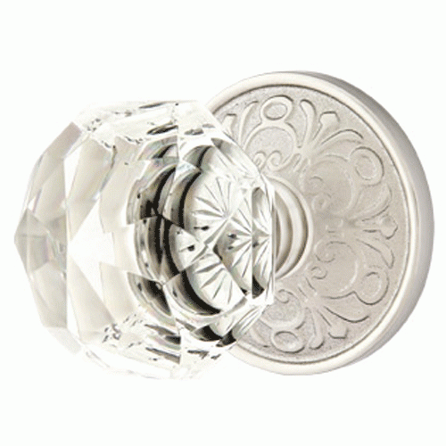 Antique Hardware Emtek Diamond Crystal Door Knob Set With Lancaster Rosette (Several Finish Options) Door Knobs & Handles