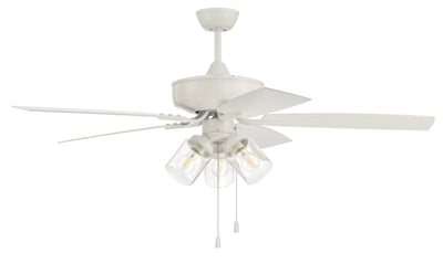 ##Antique Hardware## 52" Outdoor Pro Plus 104 in White w/ Matte White Blades