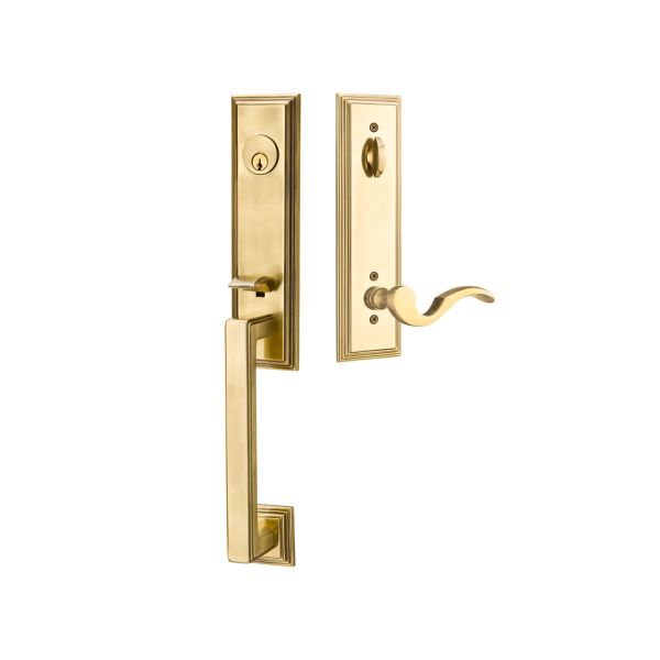 ##Antique Hardware## Solid Brass Manhattan Style Mortise Entryway Set (Several Finishes Available)